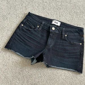 - PAIGE Jimmy Jimmy Short Jeans Stretchy Dark Blue Summer NWOT Size 25  - 1F1751